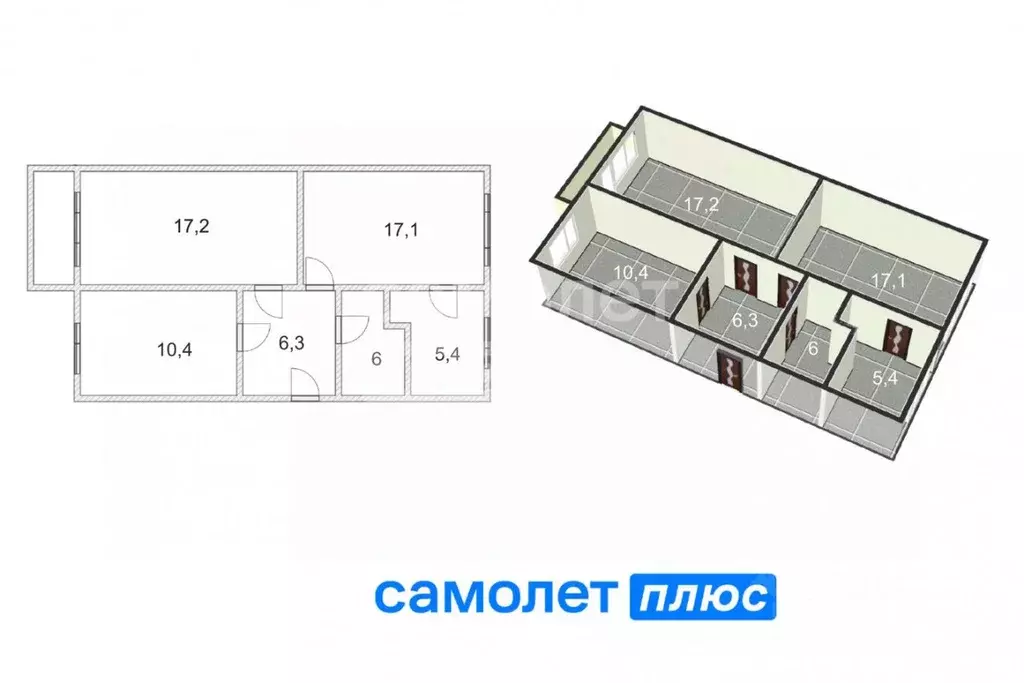 3-к кв. Кемеровская область, Кемерово Волгоградская ул., 25 (61.5 м) - Фото 1