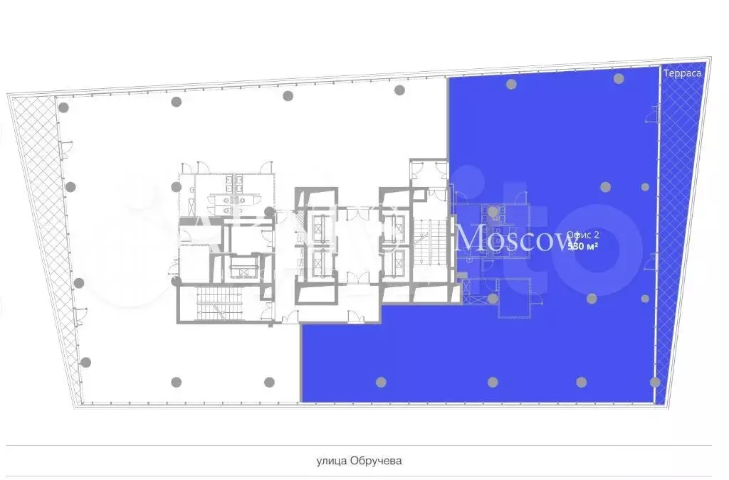 Офис с террасой 530 кв.м. в бизнес-центре класса А на Калужской - Фото 0