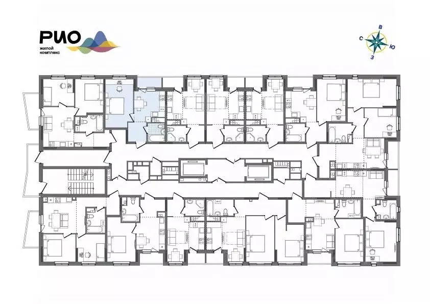 1-к кв. Удмуртия, Ижевск Воткинский жилрайон, Рио жилой комплекс, 2 ... - Фото 2