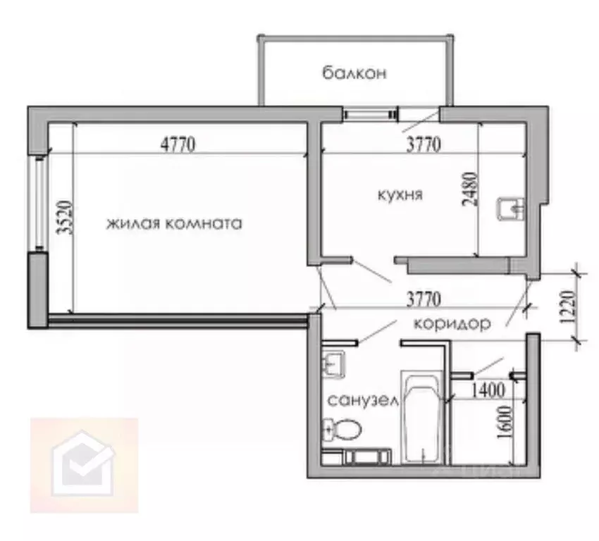 Студия Крым, Евпатория просп. Победы, 89 (38.8 м) - Фото 0