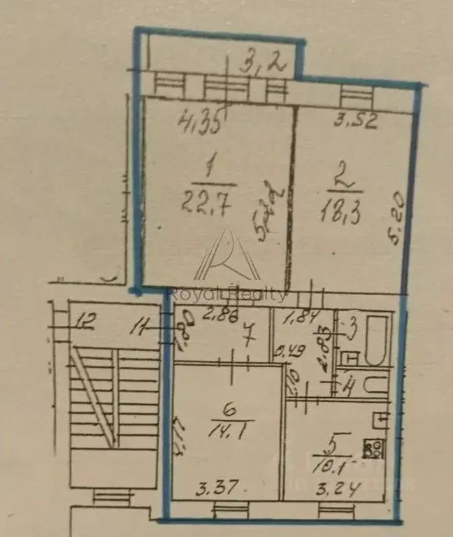 3-к кв. Санкт-Петербург Волковский просп., 28 (79.0 м) - Фото 2