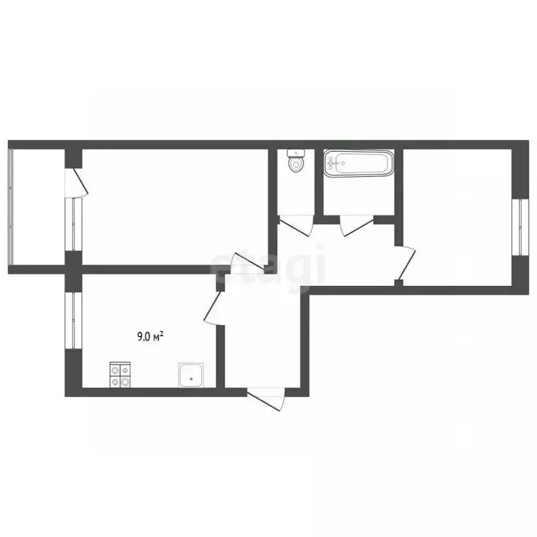 2-к кв. Тюменская область, Тюмень ул. Щербакова, 86 (49.0 м) - Фото 1
