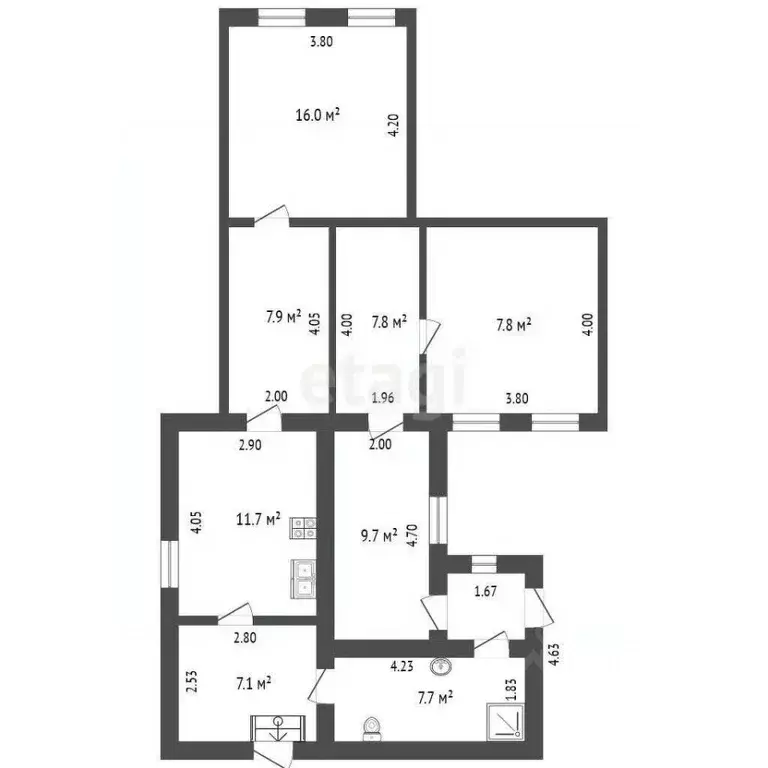4-к кв. Владимирская область, Муром ул. Амосова, 29А (84.9 м) - Фото 1