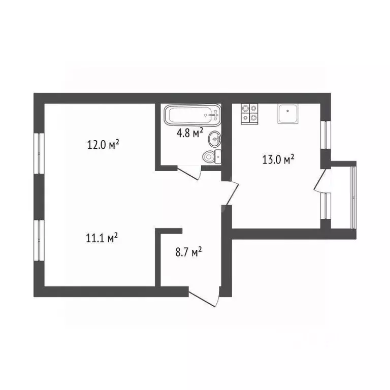 2-к кв. Белгородская область, Белгородский район, Дубовское с/пос, с. ... - Фото 2