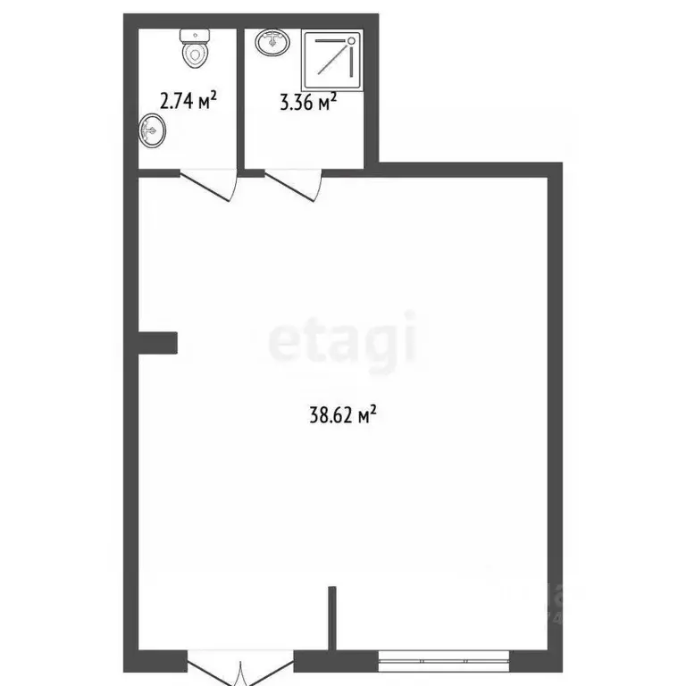 1-к кв. Крым, Евпатория ул. 60 лет ВЛКСМ, 31к2 (44.8 м) - Фото 2