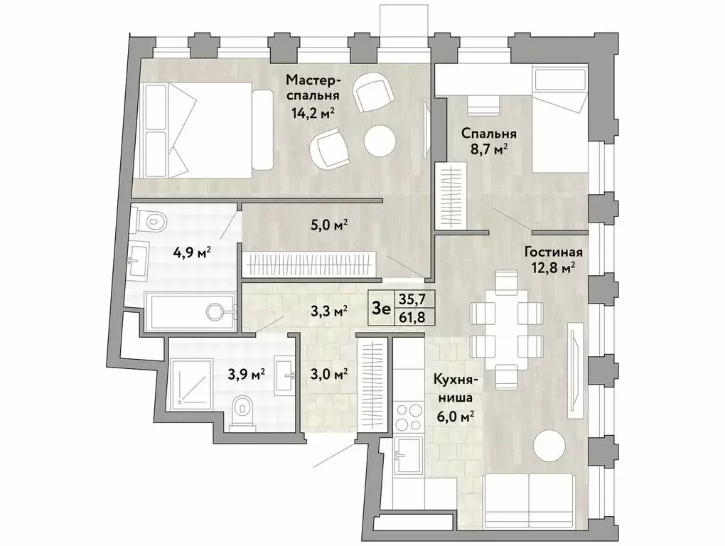 2-комнатная квартира: Москва, НАО, район Коммунарка, проспект Куприна ... - Фото 1