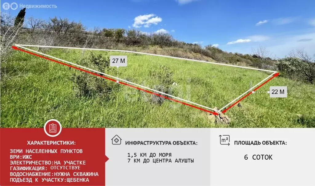 Участок в Лучистое, микрорайон Восточный (6 м) - Фото 1