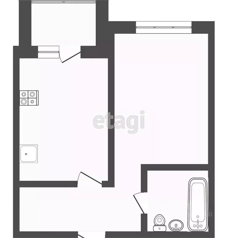 1-к кв. Тюменская область, Тюмень Полевая ул., 105к5 (38.4 м) - Фото 2