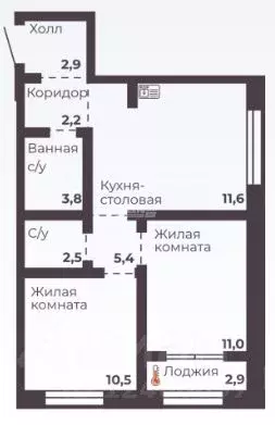 2-к кв. Челябинская область, Челябинск просп. Ленина, 4В (49.9 м) - Фото 1