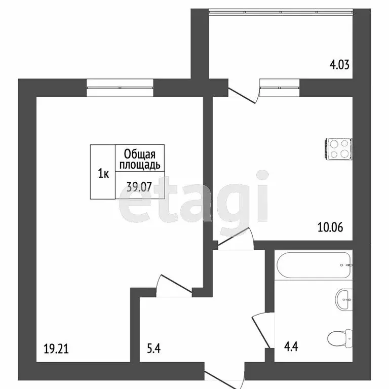 1-комнатная квартира: Тобольск, 15-й микрорайон, 14А (38 м) - Фото 1