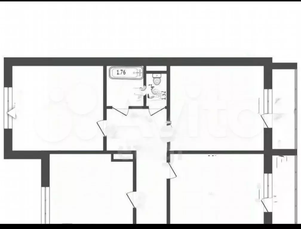 3-к. квартира, 84 м, 4/10 эт. - Фото 0