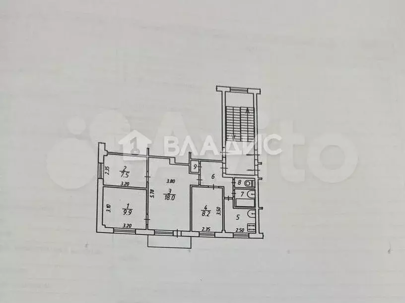 4-к. квартира, 57,9 м, 5/5 эт. - Фото 0