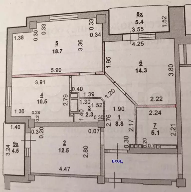 3-к. квартира, 82 м, 4/16 эт. - Фото 0