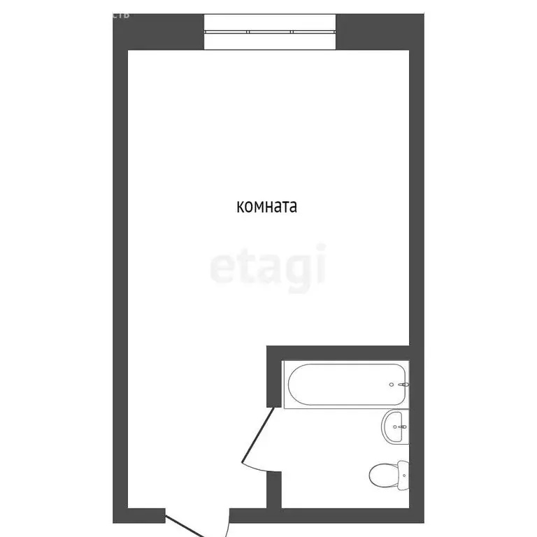 1-комнатная квартира: Курган, улица Луначарского, 107 (16.9 м) - Фото 1