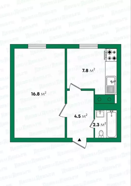 1-к кв. Кировская область, Киров городской округ, пос. Сидоровка ул. ... - Фото 2