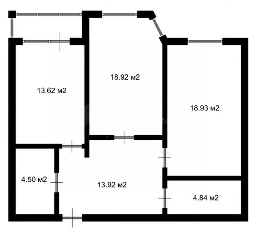 2-к кв. Тюменская область, Тюмень ул. Энергетиков, 53к3 (74.2 м) - Фото 1