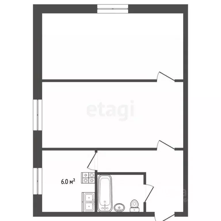 2-к кв. Калининградская область, Калининград ул. Багратиона, 31 (44.0 ... - Фото 2