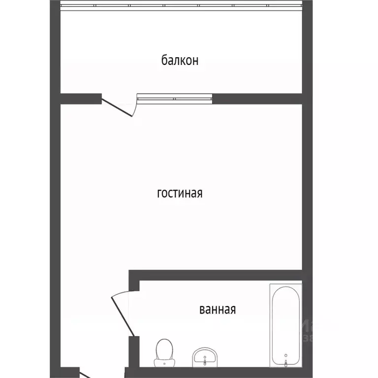 Студия Красноярский край, Красноярск ул. Карамзина, 18 (29.0 м) - Фото 2