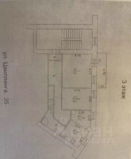 3-к кв. Челябинская область, Челябинск ул. Цвиллинга, 35 (69.9 м) - Фото 1