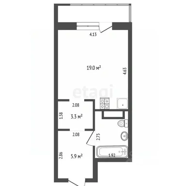 Студия Тюменская область, Тюменский муниципальный округ, д. Дударева ... - Фото 2