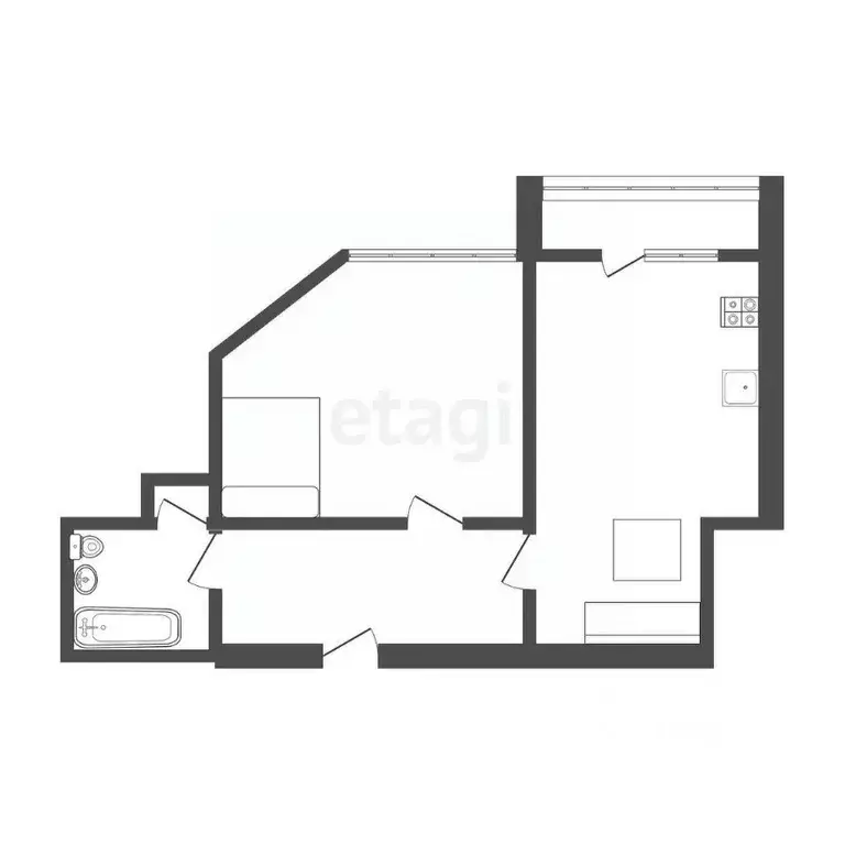 1-к кв. Ставропольский край, Ставрополь ул. Доваторцев, 90 (42.0 м) - Фото 1