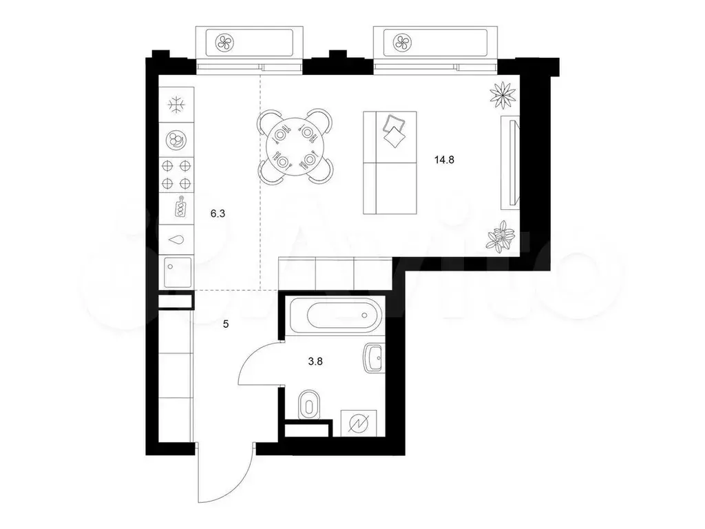 Квартира-студия, 29,9 м, 4/32 эт. - Фото 0