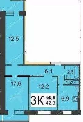 3-к кв. Пермский край, Пермь Чердынская ул., 38 (60.8 м) - Фото 2