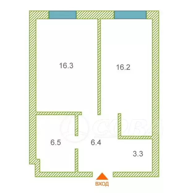 1-комнатная квартира: Тюмень, улица Республики, 204к3 (47.5 м) - Фото 2
