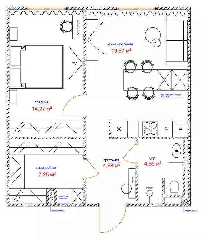 1-к кв. Москва ул. Эдуарда Стрельцова, 2к2 (50.8 м) - Фото 1