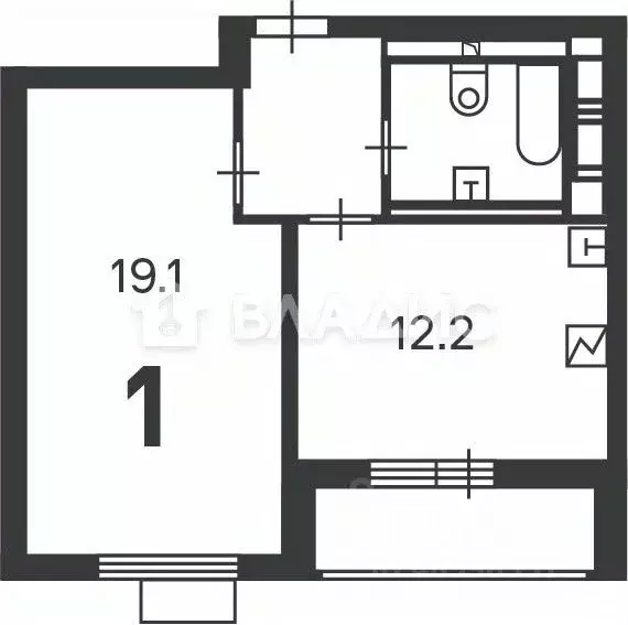1-к кв. Москва Краснодонская ул., 50 (39.3 м) - Фото 2
