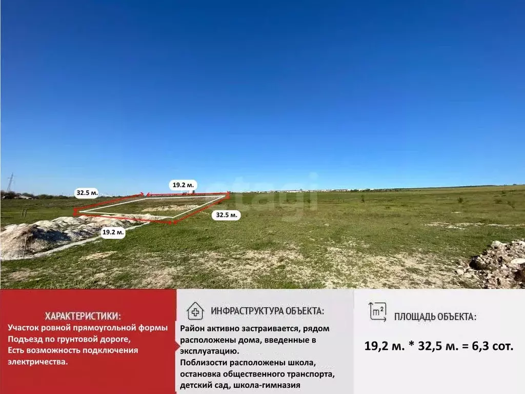 Участок в Крым, Симферопольский район, с. Чистенькое  (6.3 сот.) - Фото 0