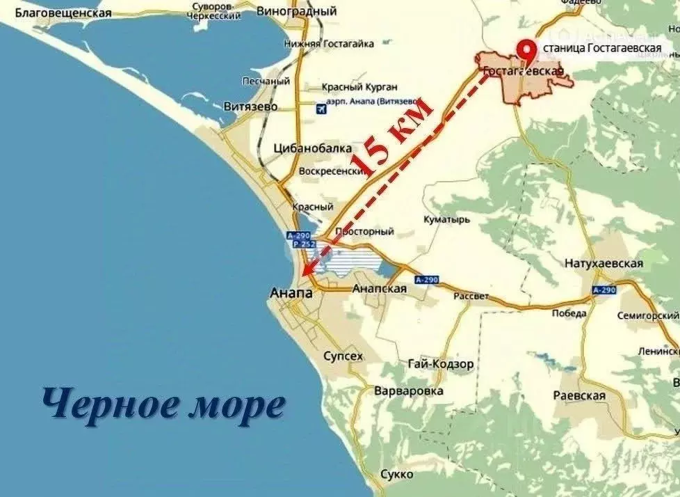 Участок в Краснодарский край, Анапа муниципальный округ, Гостагаевская ... - Фото 1