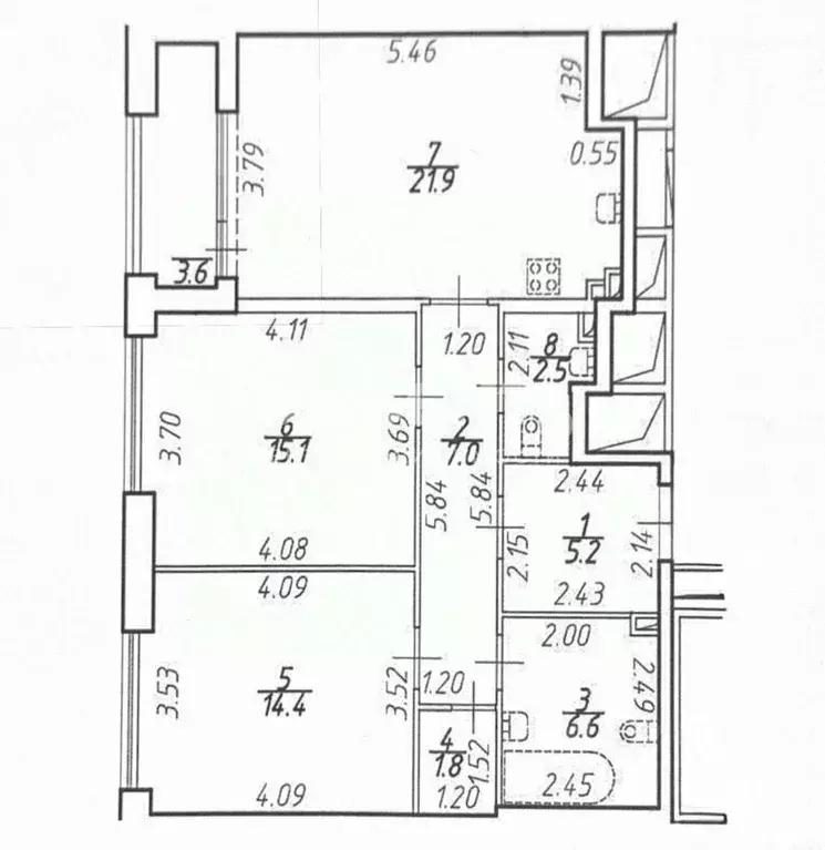 2-к кв. Санкт-Петербург ул. Типанова, 22 (74.5 м) - Фото 2