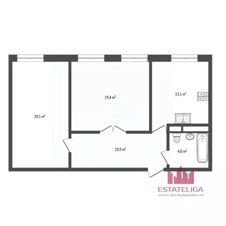 2-к кв. Москва Лазоревый проезд, 5к4 (68.3 м) - Фото 2