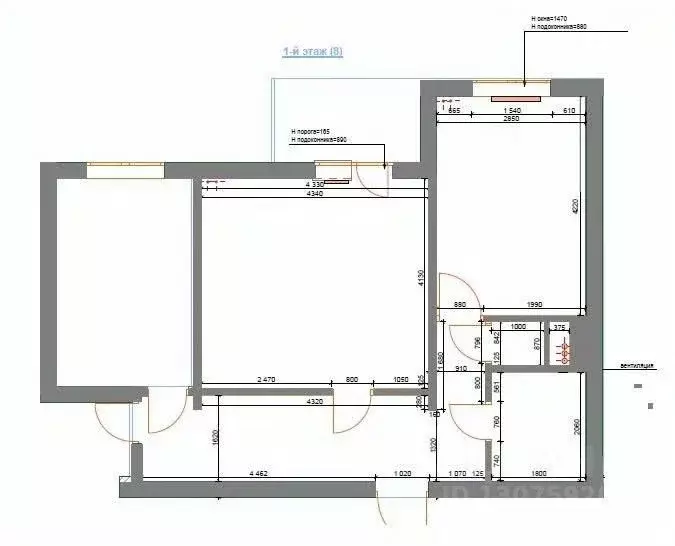 2-к кв. Ярославская область, Ярославль ул. Городской Вал, 14а (42.9 м) - Фото 1