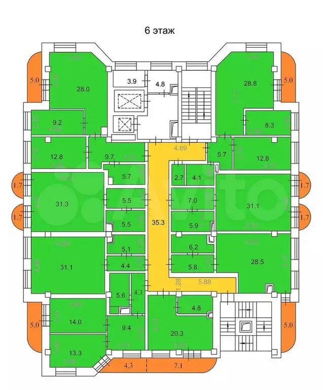 Продам 2 этажа Бизнес-Центра, правый берег, 881 м - Фото 0