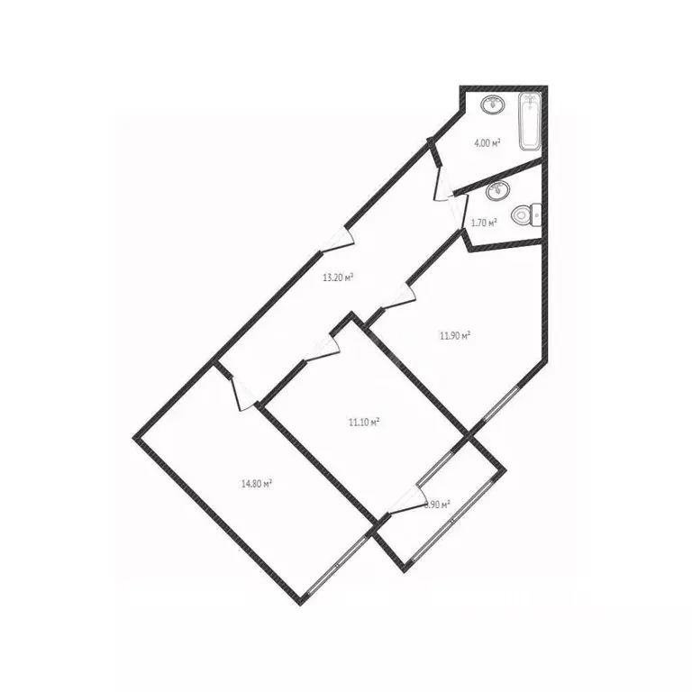 2-к кв. Брянская область, Брянск Красноармейская ул., 100 (57.5 м) - Фото 2