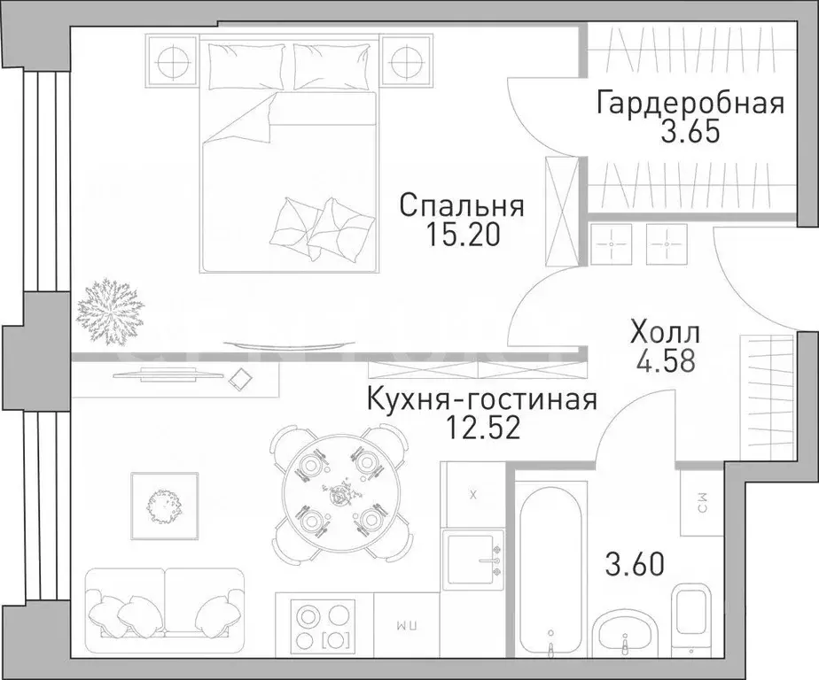 2-к кв. Москва ул. Лобачевского, 120к1 (45.0 м) - Фото 1