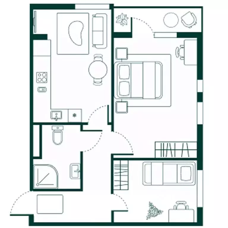 2-к кв. Дагестан, Дербент Новая История жилой комплекс (49.55 м) - Фото 1