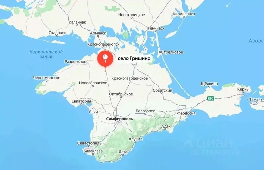 Участок в Крым, Первомайский район, с. Гришино ул. Центральная (18.0 ... - Фото 1