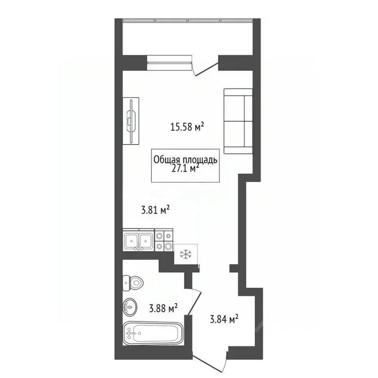 Студия Новосибирская область, Новосибирск Светлановская ул., 52/2 ... - Фото 2