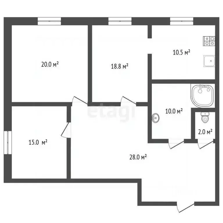 3-к кв. Московская область, Одинцовский городской округ, ВНИИССОК пгт ... - Фото 2