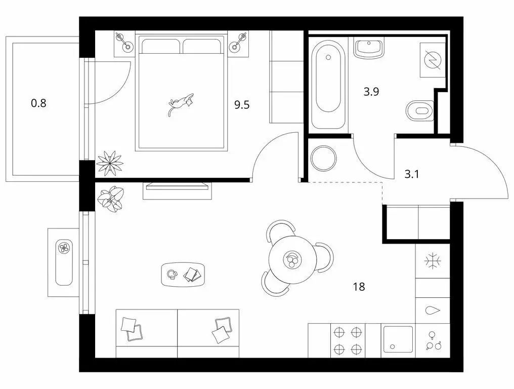 1-комнатная квартира: городской посёлок Янино-1, жилой комплекс ... - Фото 1