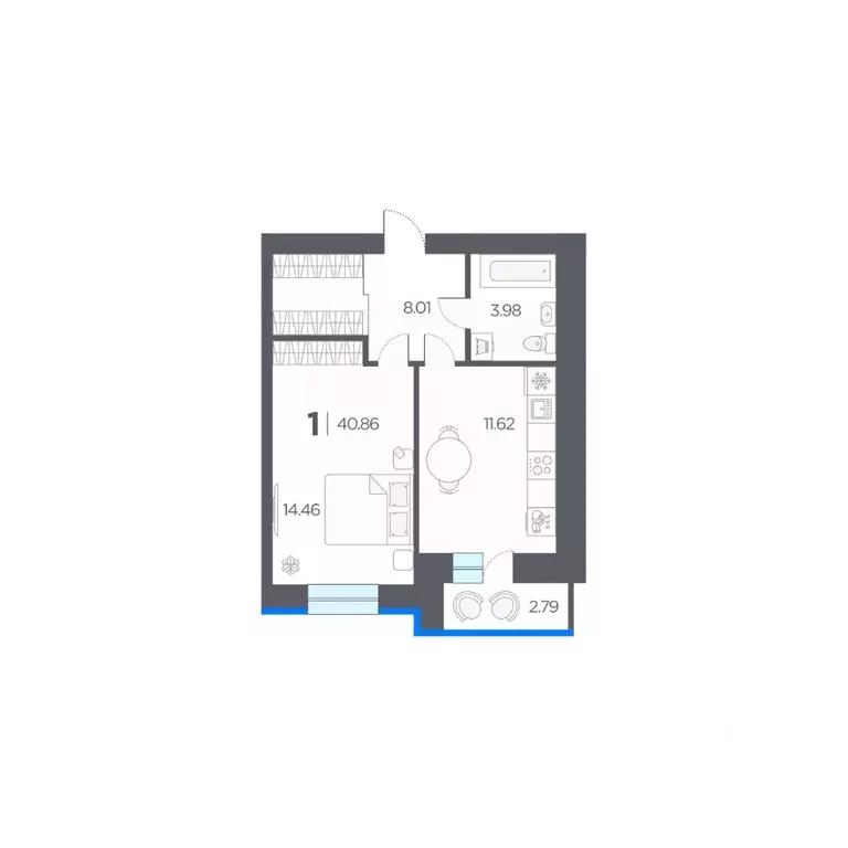 1-к кв. Рязанская область, Рязанский муниципальный округ, с. Дядьково ... - Фото 1
