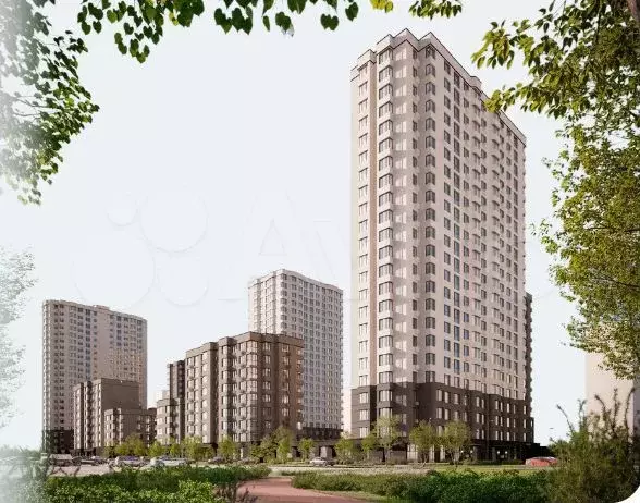 1-к. квартира, 45,6 м, 15/23 эт. - Фото 1