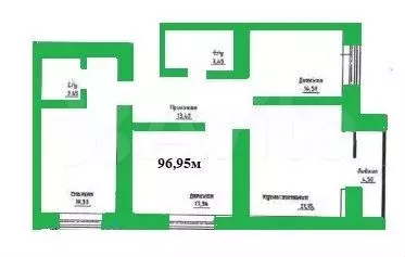 3-к. квартира, 97 м, 1/17 эт. - Фото 0