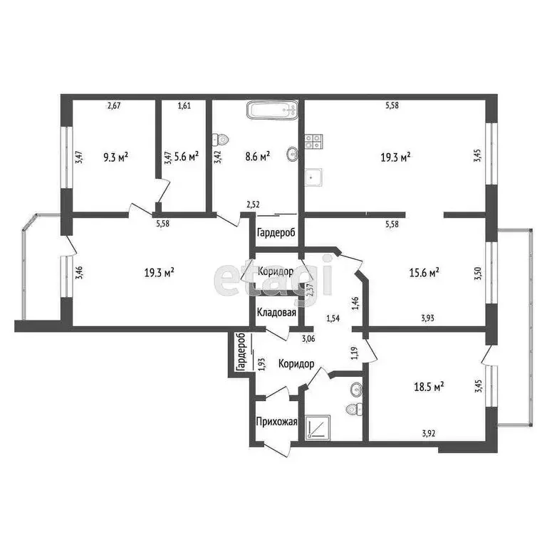 3-комнатная квартира: Тюмень, улица Московский Тракт, 143к2 (108 м) - Фото 0