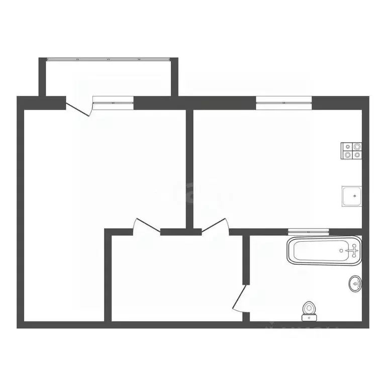 1-к кв. Тульская область, Богородицк Гончарная ул., 20 (32.1 м) - Фото 2