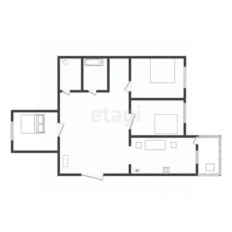 3-к кв. Иркутская область, Иркутск ул. Бородина, 7 (75.0 м) - Фото 1
