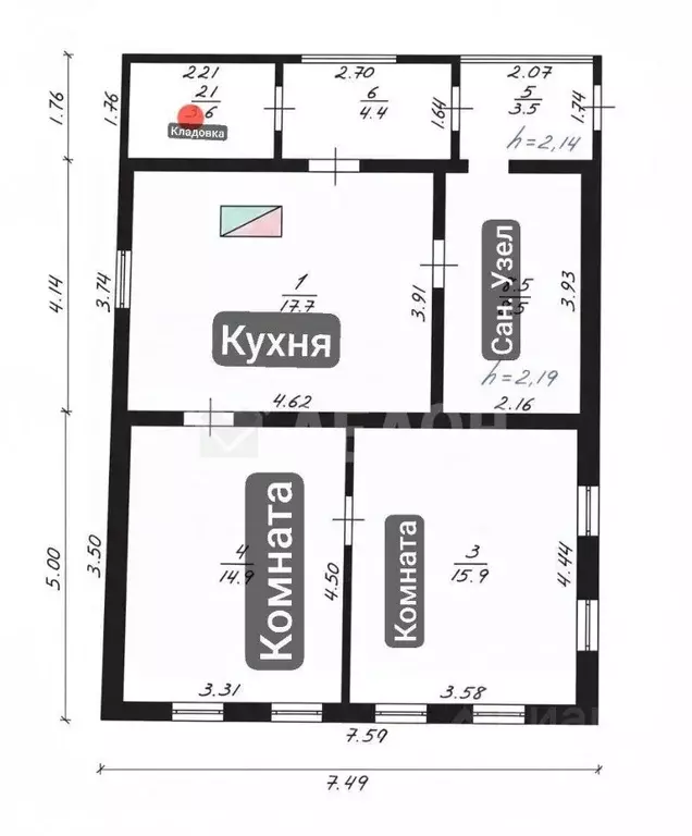 Дом в Омская область, Омский район муниципальный округ, с. Надеждино ... - Фото 2